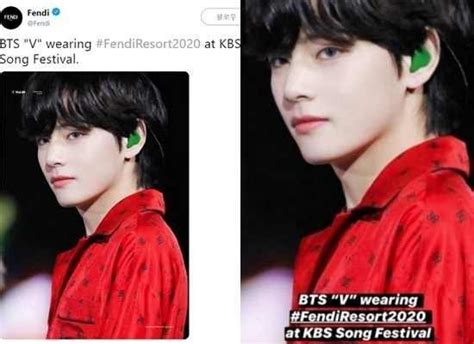 Fendi features BTS's V on their social media for wearing  